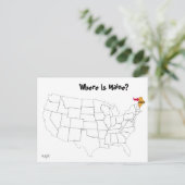 Waar is Maine? Briefkaart (Staand voorkant)