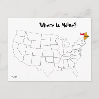 Waar is Maine? Briefkaart