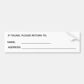 Waar is mijn auto? bumpersticker