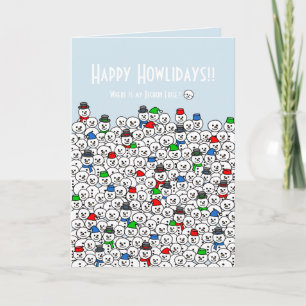 Waar is mijn Bichon Frise Holiday Card? Feestdagen Kaart