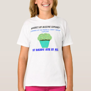 Waar is mijn cupcake Kinder leuke groene cupcake T-shirt