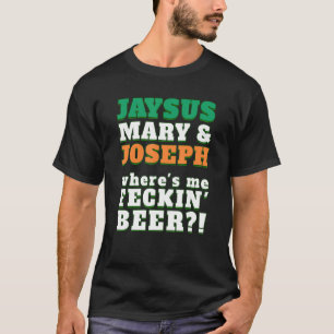 Waar is mijn FECKING BIER Grappig Iers Cuss Woord  T-shirt