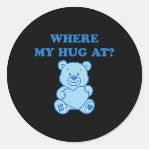 Waar is mijn knuffel cute beer ronde sticker
