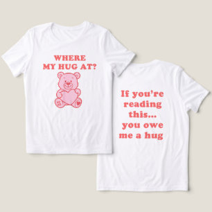 Waar is mijn knuffel – Perzik Teddybeer Grappig Ca Tri-Blend Shirt