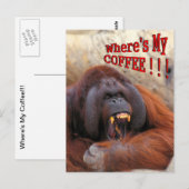 Waar is mijn koffie!!! briefkaart (Voorkant / Achterkant)