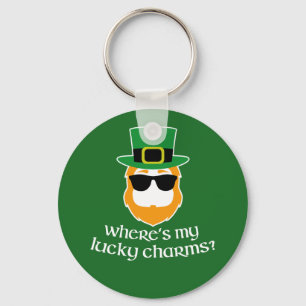 Waar is mijn Lucky Charms? St Patrick Day Leprecha Sleutelhanger
