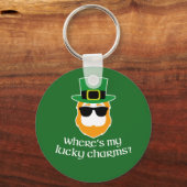 Waar is mijn Lucky Charms? St Patrick Day Leprecha Sleutelhanger (Voorkant)