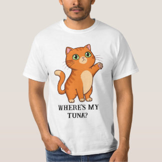 Waar is mijn tonijn? Schattigee kat T-shirt