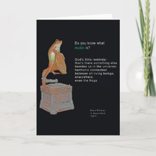 Waar is muziek voor? Wenskaart Kaart