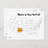 Waar is New Mexico? Briefkaart (Voorkant / Achterkant)