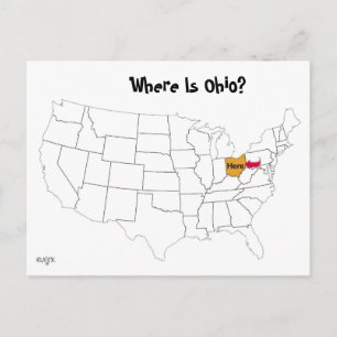 Waar is Ohio? Briefkaart