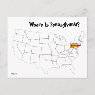 Waar is Pennsylvania? Briefkaart