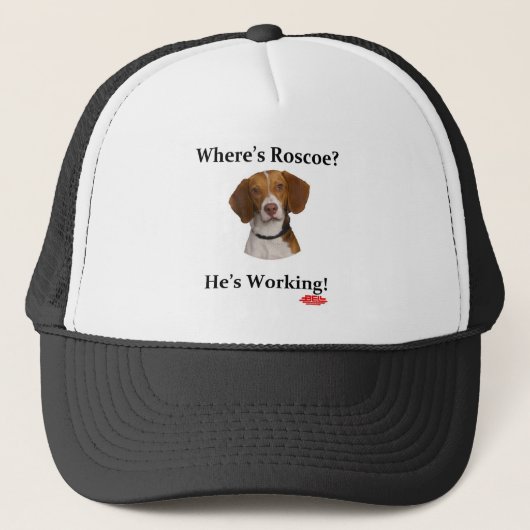 Waar is Roscoe? Baseball Hat Trucker Pet (Voorkant)