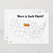 Waar is South Dakota? Briefkaart (Voorkant / Achterkant)