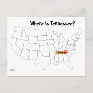 Waar is Tennessee? Briefkaart