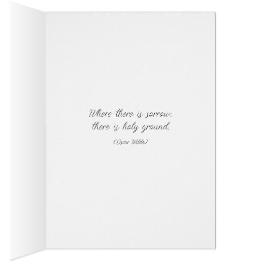 "Waar is verdriet" sympathie kaart (Binnen (Rechts))