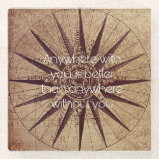 Waar je ook bent, het is beter dan waar dan ook glazen onderzetter