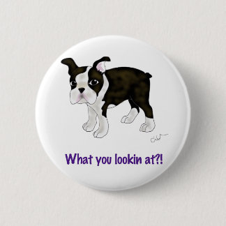 Waar kijk je naar? ronde button 5,7 cm