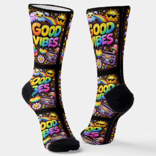 Waar koop je coole sokken 00383 Good Vibes Socks