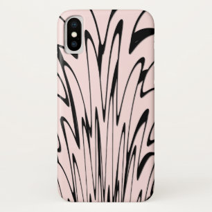 Waar kunst denkt zwart en roze iPhone x hoesje