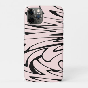 Waar kunst denkt zwart en roze iPhone 11 pro hoesje