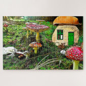 Waar Leprechauns of waar de kleine mensen wonen. Legpuzzel (Horizontaal)