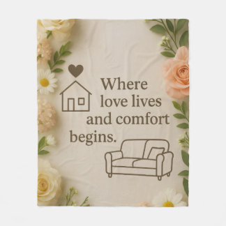 Waar Liefde Woont en Comfort Begint – Elegant Thui Fleece Deken