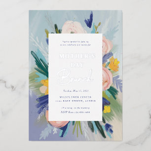 Waar Love Moederdag Brunch groeit Folie Uitnodiging
