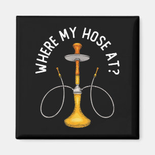 Waar mijn huis bij Funny Hookah roken Shisha rook Magneet