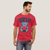 Waar mijn knuffel bij Schattigee teddybeer T-shirt (Voorkant volledig)