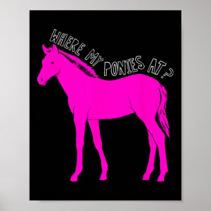 Waar mijn pony's bij zijn - Grappig paardrijden vo Poster