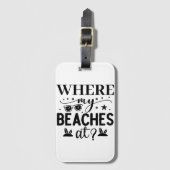 Waar mijn stranden bagagelabel (Voorkant (verticaal))