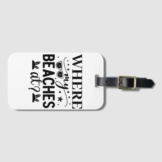 Waar mijn stranden bagagelabel (Voorkant (horizontaal))