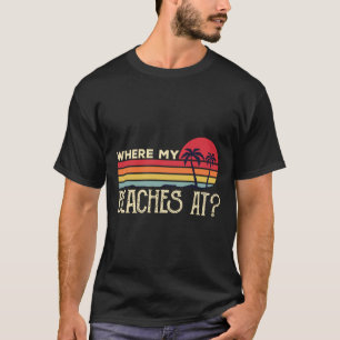 Waar mijn stranden bij Retro Beach Vacation S T-shirt