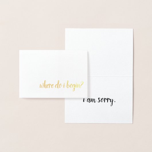 Waar moet ik beginnen, sorry folie kaarten (Display)