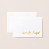 Waar moet ik beginnen, sorry folie kaarten (Voorkant met envelop)