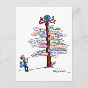 Waar moet je heen? Wegwijzers Briefkaart 