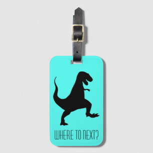 Waar moet je nu verder? T-Rex-reizen Bagagelabel