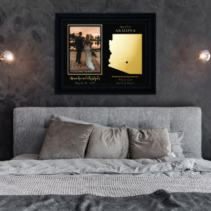 Waar onze reis begon met Arizona Wedding Foto Folie Afdrukken