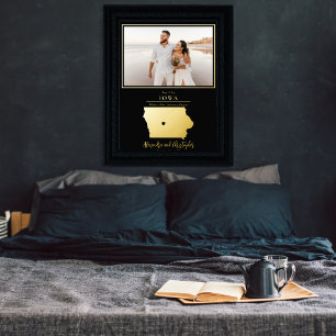 Waar onze reis begon met Iowa Wedding Foto Folie Afdrukken