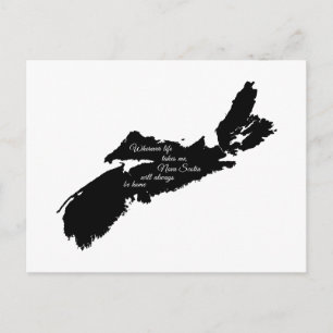 Waar ook - Nova Scotia zal altijd thuis zijn Briefkaart