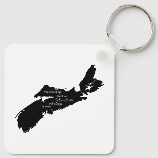 Waar ook - Nova Scotia zal altijd thuis zijn Sleutelhanger (Achterkant)