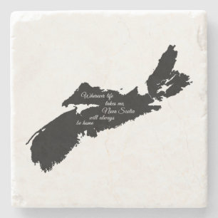 Waar ook - Nova Scotia zal altijd thuis zijn Stenen Onderzetter