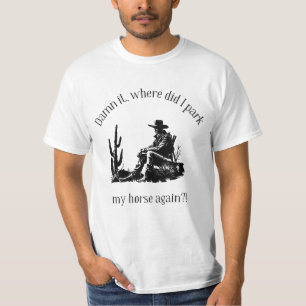 Waar parkeer ik mijn paard? t-shirt