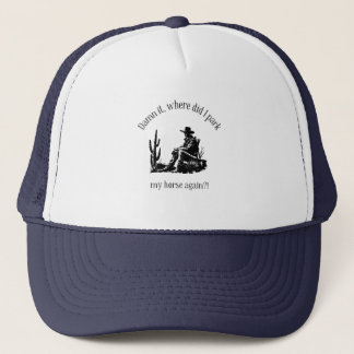 Waar parkeer ik mijn paard? trucker pet