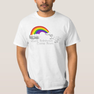 Waar regenbogen afkomstig zijn van t-shirts
