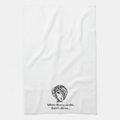 "Waar rook is, is er diner..." Diva Theedoek (Verticaal)