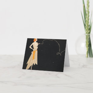 "Waar rook is, is vuur" Flapper Blank Kaart