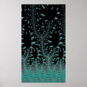 Waar Turquoise groeit op Abstracte bomen Poster (Voorkant)