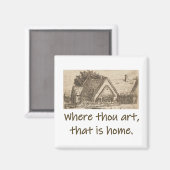 Waar uw kunst thuis is - thuisprijsopgave magneet (Voorkant / Achterkant)